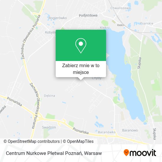 Mapa Centrum Nurkowe Płetwal Poznań