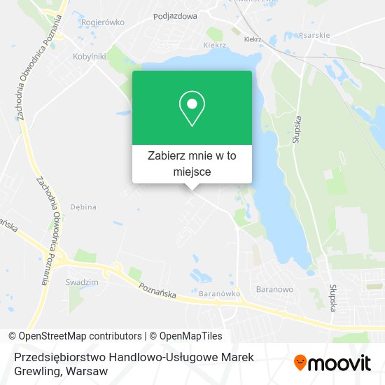 Mapa Przedsiębiorstwo Handlowo-Usługowe Marek Grewling