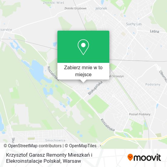 Mapa Krzysztof Garasz Remonty Mieszkań i Elekroinstalacje Polskał