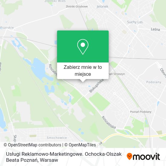 Mapa Usługi Reklamowo-Marketingowe. Ochocka-Olszak Beata Poznań