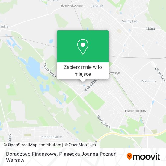 Mapa Doradztwo Finansowe. Piasecka Joanna Poznań