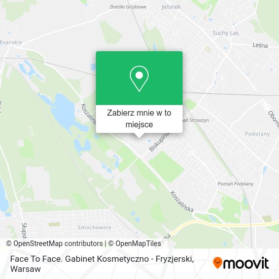 Mapa Face To Face. Gabinet Kosmetyczno - Fryzjerski