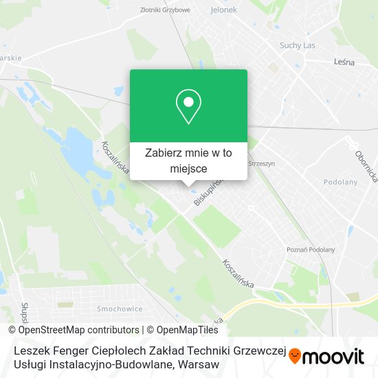 Mapa Leszek Fenger Ciepłolech Zakład Techniki Grzewczej Usługi Instalacyjno-Budowlane