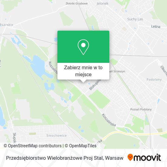 Mapa Przedsiębiorstwo Wielobranżowe Proj Stal