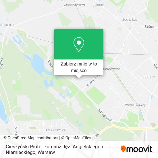 Mapa Cieszyński Piotr. Tłumacz Jęz. Angielskiego i Niemieckiego