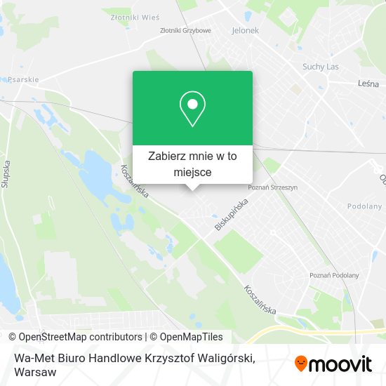 Mapa Wa-Met Biuro Handlowe Krzysztof Waligórski