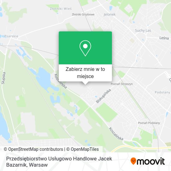 Mapa Przedsiębiorstwo Usługowo Handlowe Jacek Bazarnik