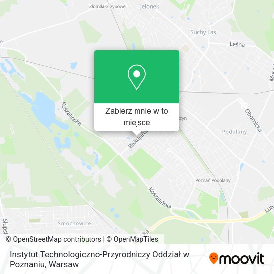 Mapa Instytut Technologiczno-Przyrodniczy Oddział w Poznaniu