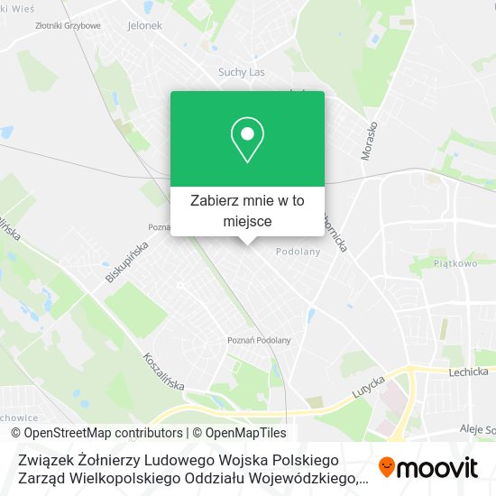 Mapa Związek Żołnierzy Ludowego Wojska Polskiego Zarząd Wielkopolskiego Oddziału Wojewódzkiego