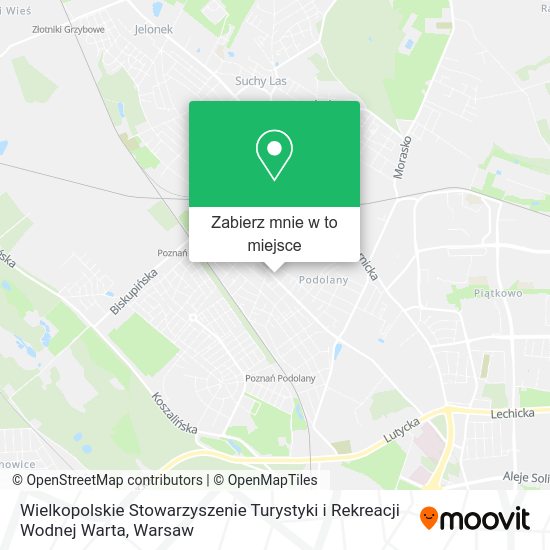 Mapa Wielkopolskie Stowarzyszenie Turystyki i Rekreacji Wodnej Warta