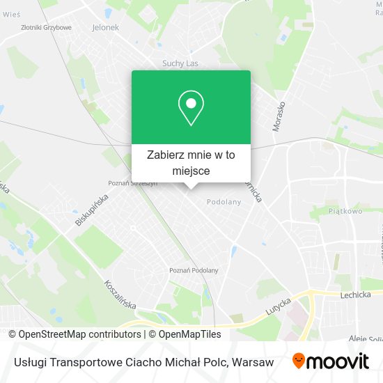 Mapa Usługi Transportowe Ciacho Michał Polc