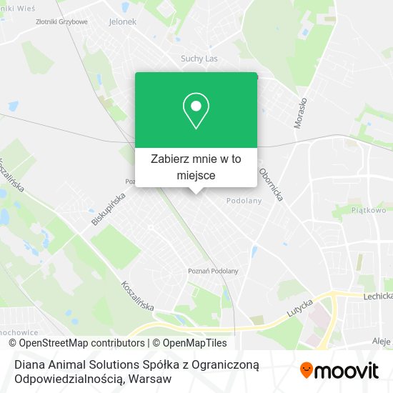 Mapa Diana Animal Solutions Spółka z Ograniczoną Odpowiedzialnością