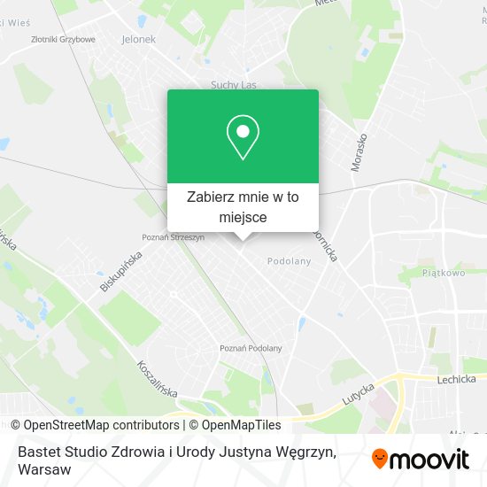 Mapa Bastet Studio Zdrowia i Urody Justyna Węgrzyn