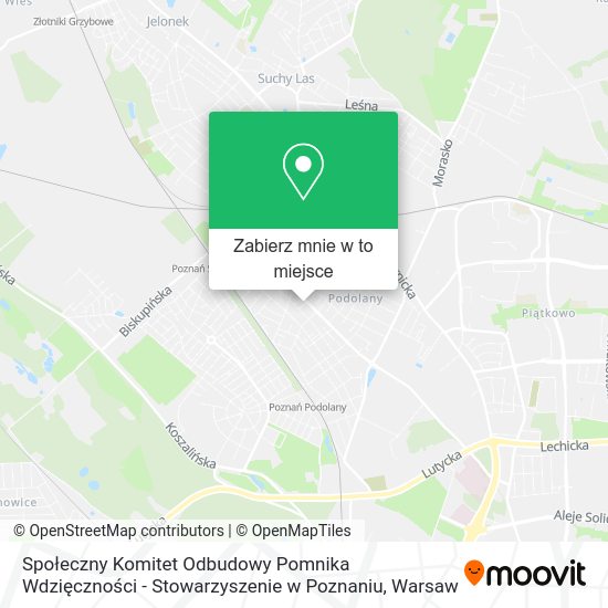 Mapa Społeczny Komitet Odbudowy Pomnika Wdzięczności - Stowarzyszenie w Poznaniu