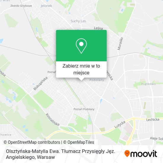 Mapa Olsztyńska-Matylla Ewa. Tłumacz Przysięgły Jęz. Angielskiego