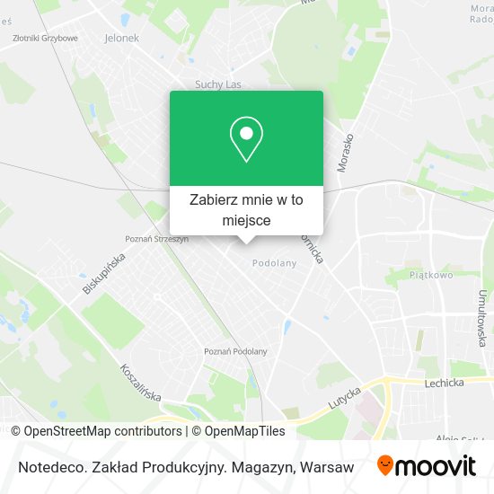 Mapa Notedeco. Zakład Produkcyjny. Magazyn