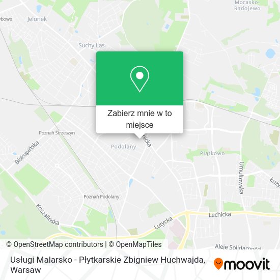 Mapa Usługi Malarsko - Płytkarskie Zbigniew Huchwajda