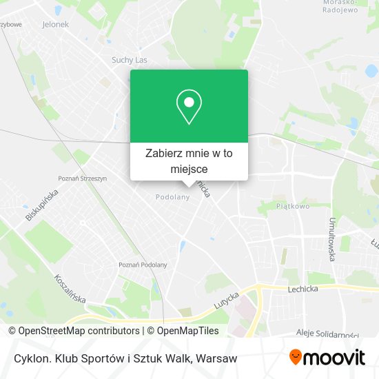 Mapa Cyklon. Klub Sportów i Sztuk Walk