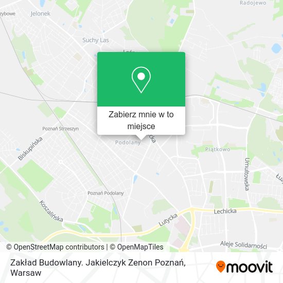 Mapa Zakład Budowlany. Jakielczyk Zenon Poznań