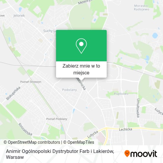 Mapa Animir Ogólnopolski Dystrybutor Farb i Lakierów