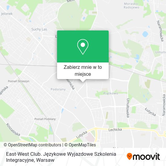 Mapa East-West Club. Językowe Wyjazdowe Szkolenia Integracyjne