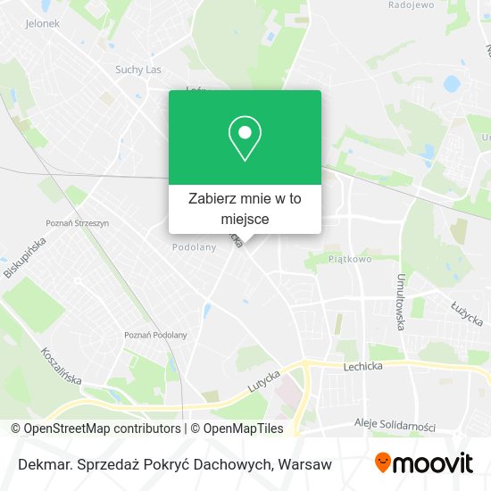 Mapa Dekmar. Sprzedaż Pokryć Dachowych