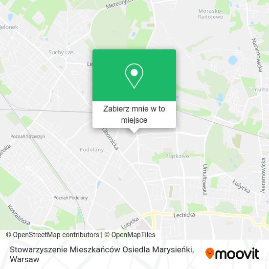 Mapa Stowarzyszenie Mieszkańców Osiedla Marysieńki