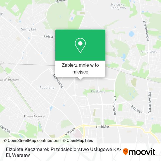 Mapa Elżbieta Kaczmarek Przedsiebiorstwo Usługowe KA-El