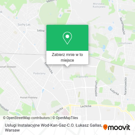 Mapa Usługi Instalacyjne Wod-Kan-Gaz-C.O. Łukasz Gallas