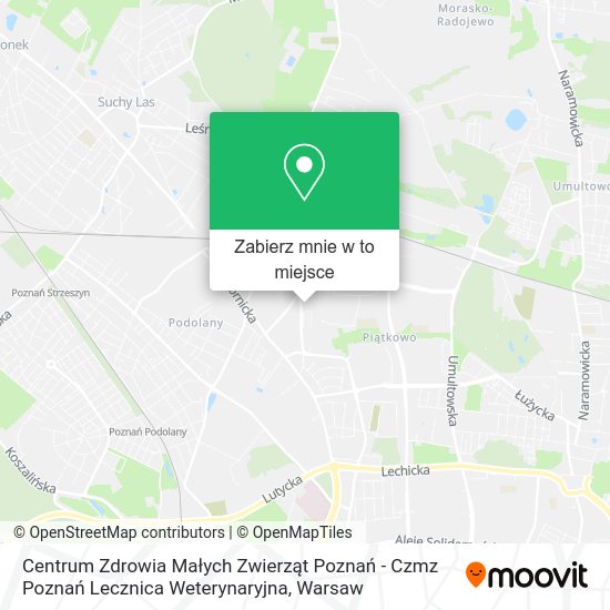 Mapa Centrum Zdrowia Małych Zwierząt Poznań - Czmz Poznań Lecznica Weterynaryjna