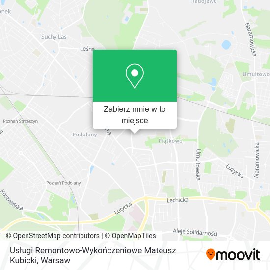 Mapa Usługi Remontowo-Wykończeniowe Mateusz Kubicki