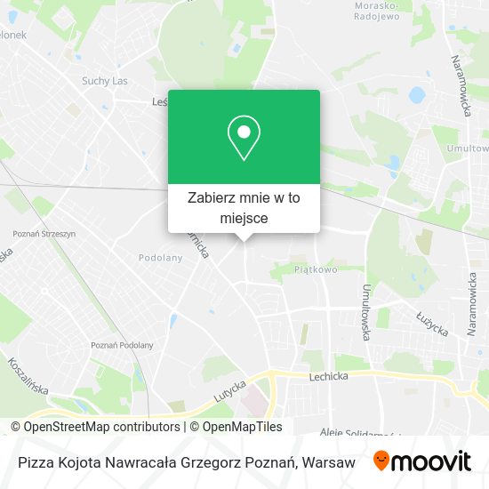 Mapa Pizza Kojota Nawracała Grzegorz Poznań