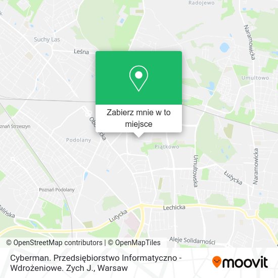 Mapa Cyberman. Przedsiębiorstwo Informatyczno - Wdrożeniowe. Zych J.