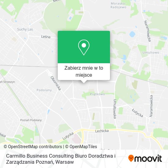 Mapa Carmillo Business Consulting Biuro Doradztwa i Zarządzania Poznań