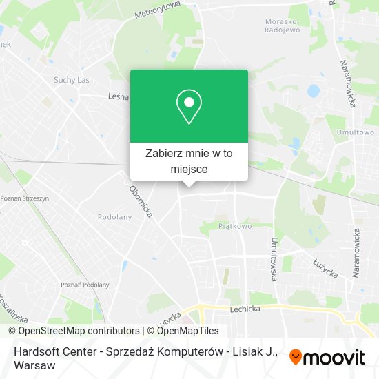 Mapa Hardsoft Center - Sprzedaż Komputerów - Lisiak J.