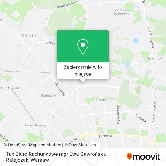 Mapa Tax Biuro Rachunkowe mgr Ewa Gawrońska Ratajczak