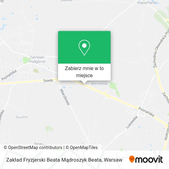 Mapa Zakład Fryzjerski Beata Mądroszyk Beata