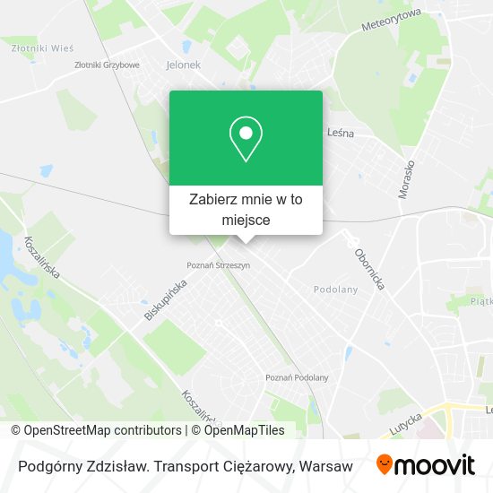 Mapa Podgórny Zdzisław. Transport Ciężarowy