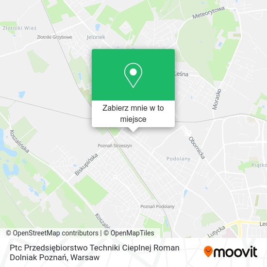 Mapa Ptc Przedsiębiorstwo Techniki Cieplnej Roman Dolniak Poznań