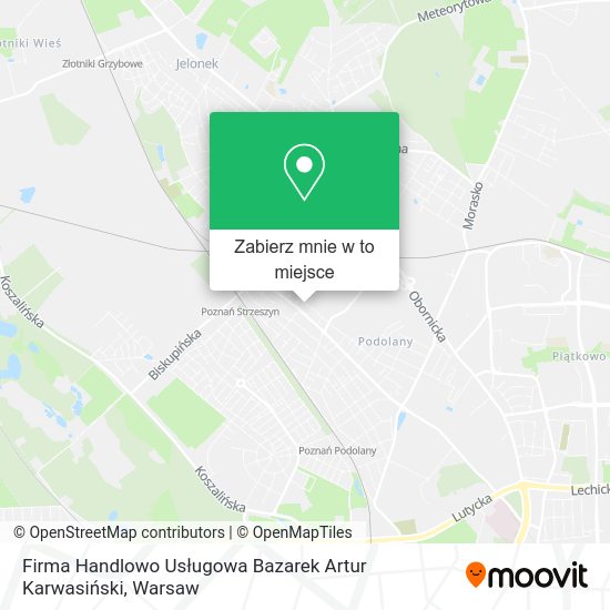 Mapa Firma Handlowo Usługowa Bazarek Artur Karwasiński