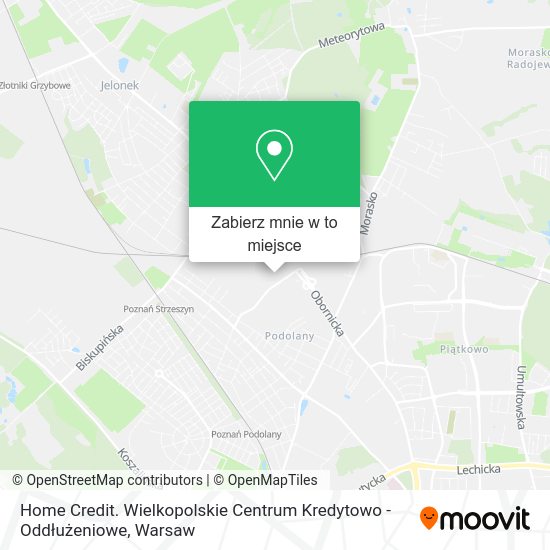 Mapa Home Credit. Wielkopolskie Centrum Kredytowo - Oddłużeniowe