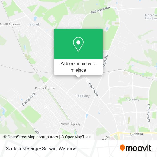 Mapa Szulc Instalacje- Serwis