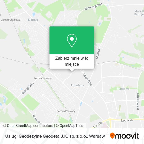 Mapa Usługi Geodezyjne Geodeta J.K. sp. z o.o.