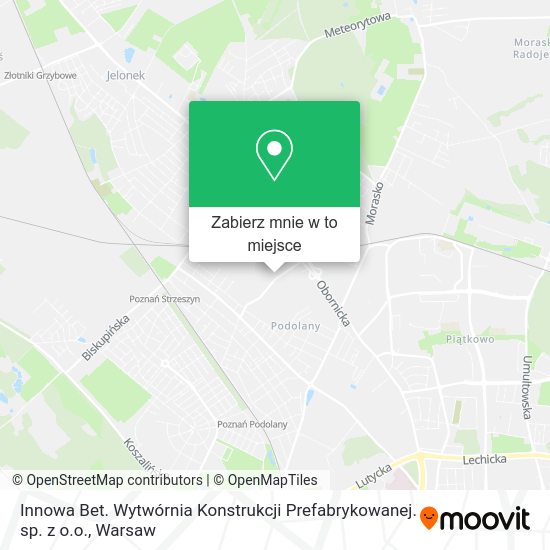 Mapa Innowa Bet. Wytwórnia Konstrukcji Prefabrykowanej. sp. z o.o.