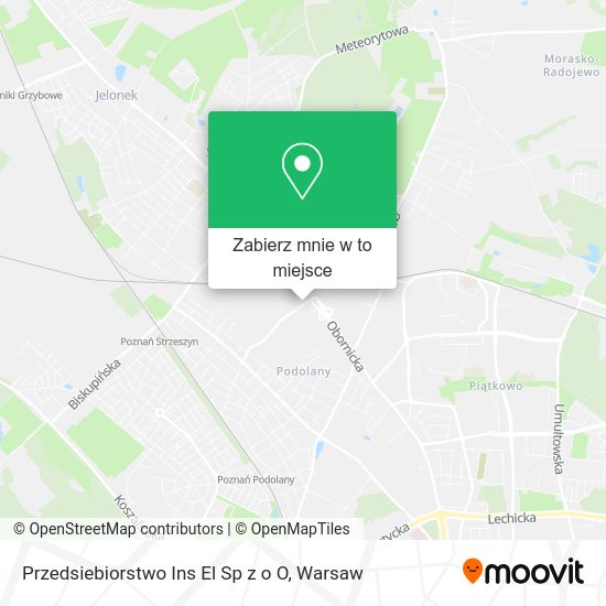 Mapa Przedsiebiorstwo Ins El Sp z o O