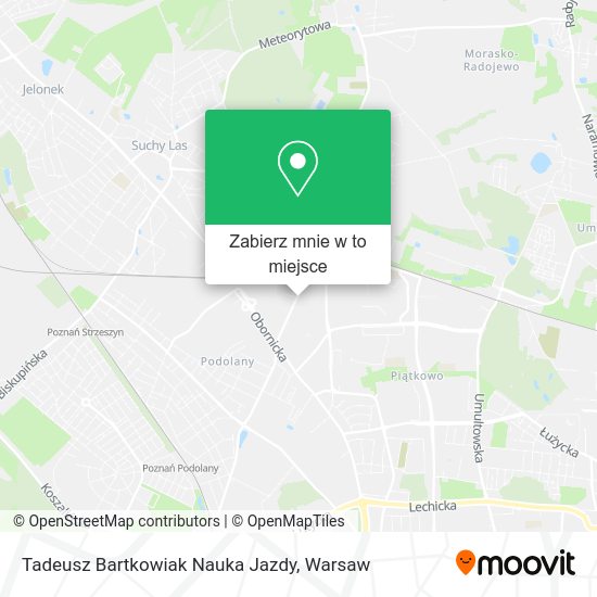 Mapa Tadeusz Bartkowiak Nauka Jazdy