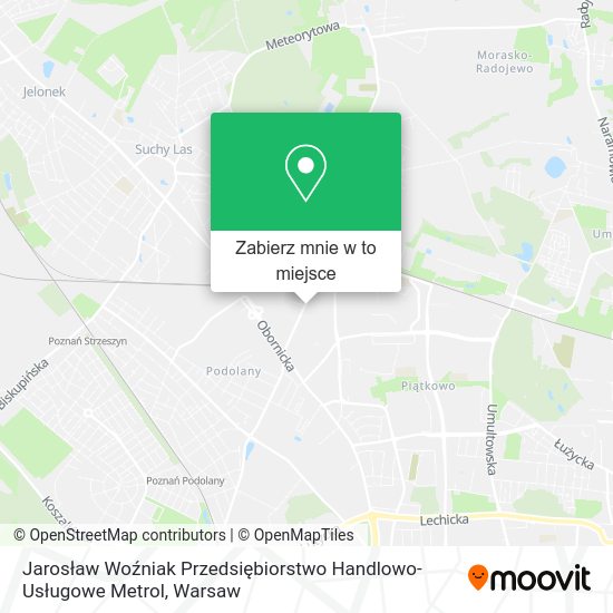 Mapa Jarosław Woźniak Przedsiębiorstwo Handlowo-Usługowe Metrol