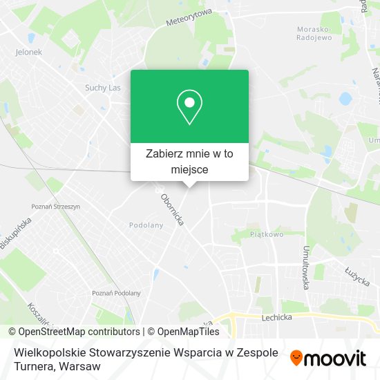 Mapa Wielkopolskie Stowarzyszenie Wsparcia w Zespole Turnera