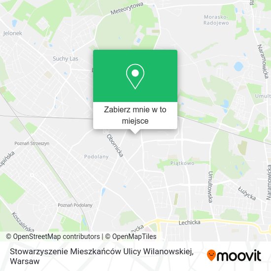 Mapa Stowarzyszenie Mieszkańców Ulicy Wilanowskiej