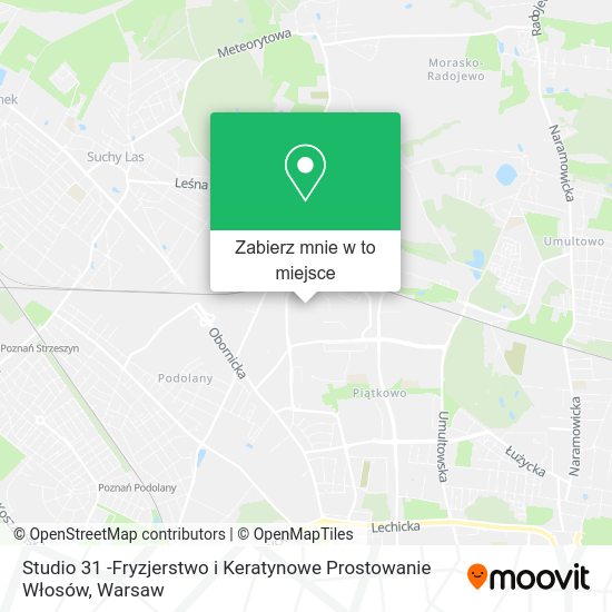 Mapa Studio 31 -Fryzjerstwo i Keratynowe Prostowanie Włosów